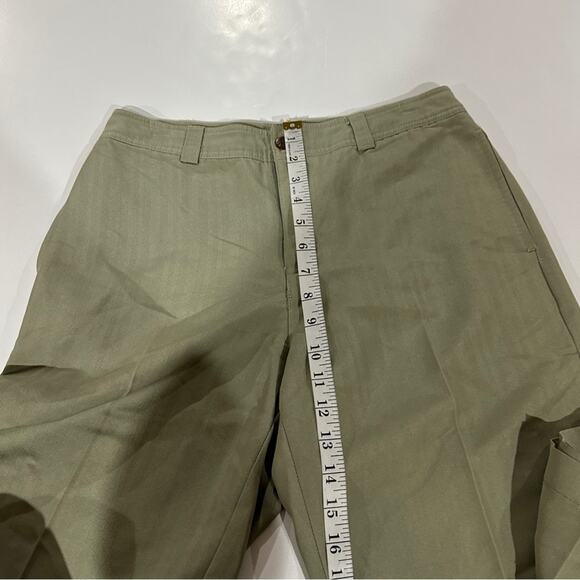 Vintage Caribbean Joe Olive‎ Green Mid Rise Straight Leg Pants Size 8 - Picture 8 of 9
